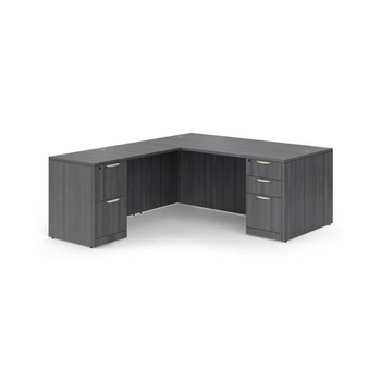 Gray L-Shaped desk